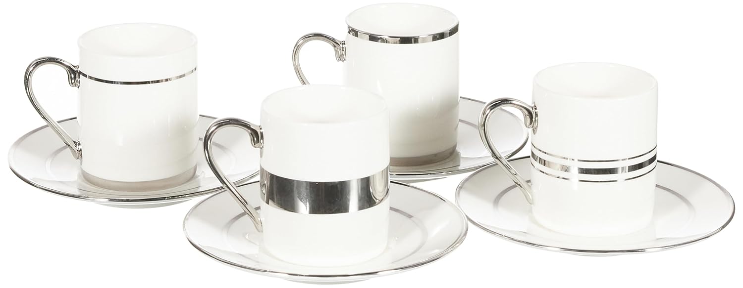 Jumbo Luces Platin 4 Kişilik Kahve Fincan Takımı