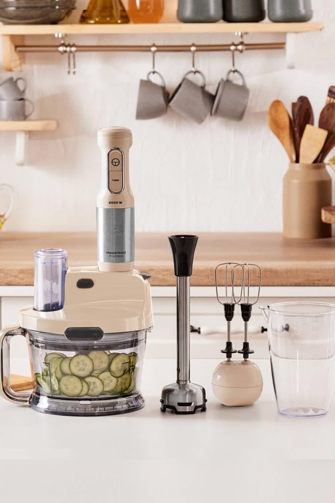 Karaca Mastermaid Prosteel 2000W Mutfak Robotu, Soft Cream