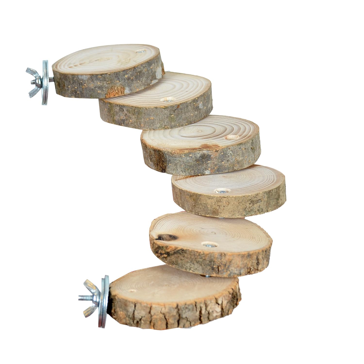 X-Perk Kuş Merdiveni Tünek Tavşan Gine Domuzu Fare Hamster Merdiveni Oyun Parkuru 6 Basamak