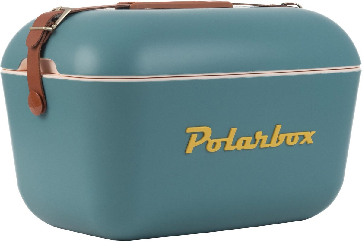 Polarbox Classic Deri Kayışlı Soğuk ve Sıcak Termos Çanta 20 L Deniz Mavisi & Mavi