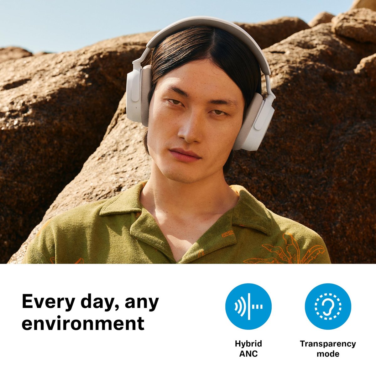 Sennheiser ACCENTUM Kablosuz Bluetooth Kulaklık - 50 Saat Batarya Süresi, Özelleştirilebilir Yüksek Kaliteli Ses, Hibrit ANC (Aktif Gürültü Engelleme), Tüm Gün Konfor ve Net Görüşme Kalitesi