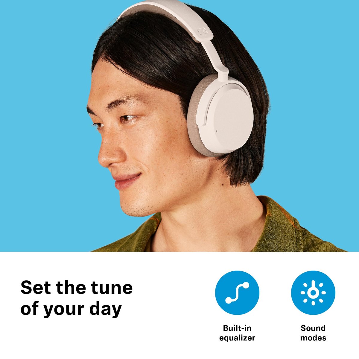 Sennheiser ACCENTUM Kablosuz Bluetooth Kulaklık - 50 Saat Batarya Süresi, Özelleştirilebilir Yüksek Kaliteli Ses, Hibrit ANC (Aktif Gürültü Engelleme), Tüm Gün Konfor ve Net Görüşme Kalitesi
