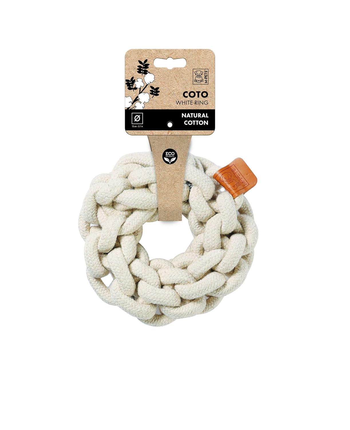 M-PETS COTO WHITE RING 13CM ÖRGÜ HALKA OYUNCAK