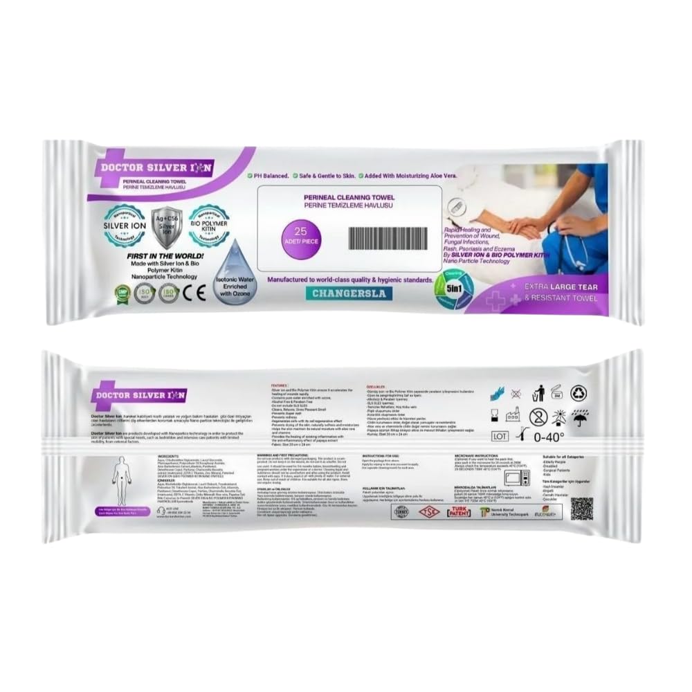 Doctor Silver Ion Gümüş İyon & Biyopolimer Kitin Teknolojili 25'li Perine Temizleme Havlusu (1 Paket