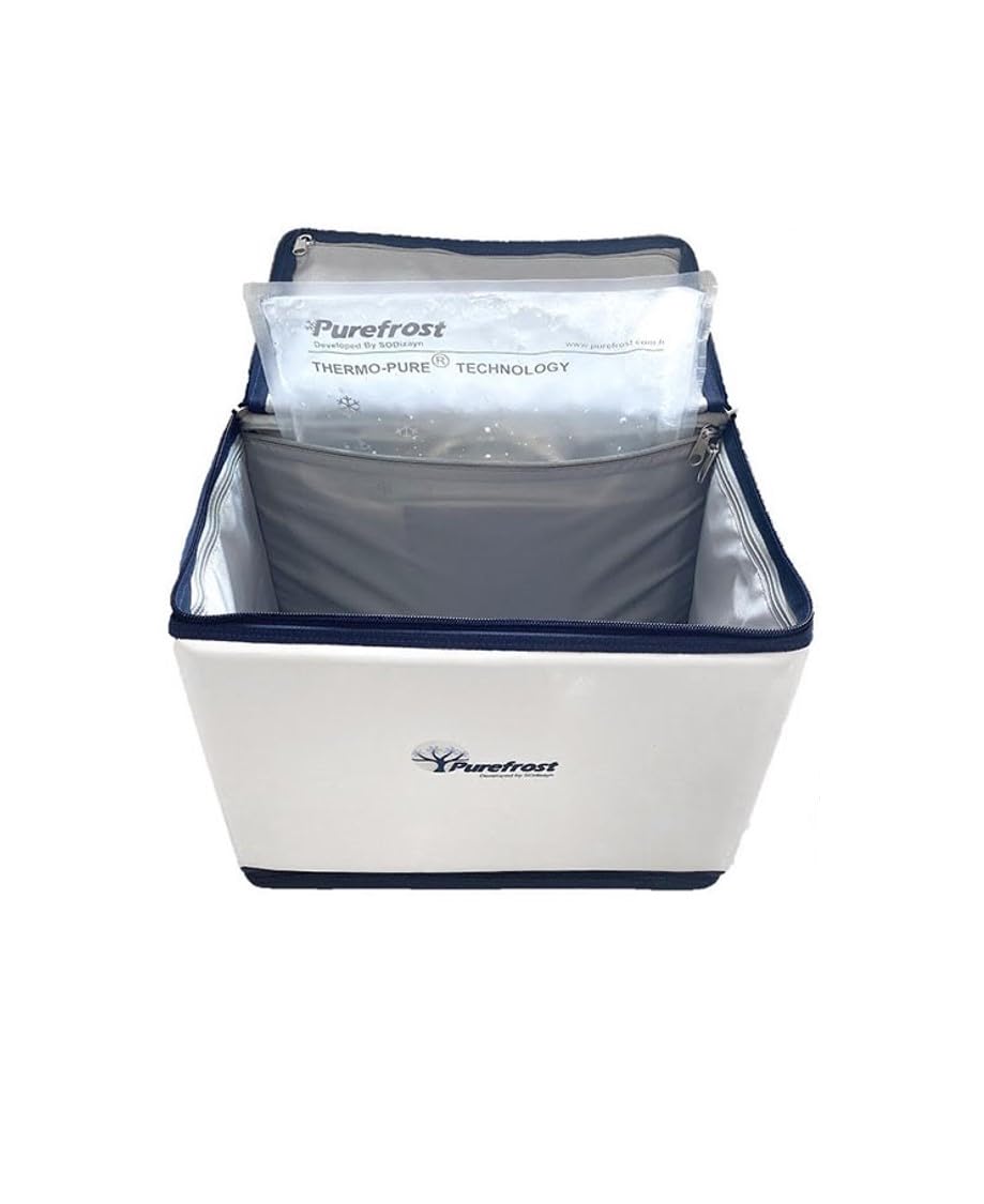 Purefrost PF15 Thermo-Pure® Teknolojisi ile Elektriksiz&Buzsuz Hızlı Soğutma / 16 Saat Soğuk Muhafaza Katlanır Outdoor Kamp Piknik Termal Termos Buzluk Soğutucu Çanta + 6 Adet Thermo-Pure® Jel Paket