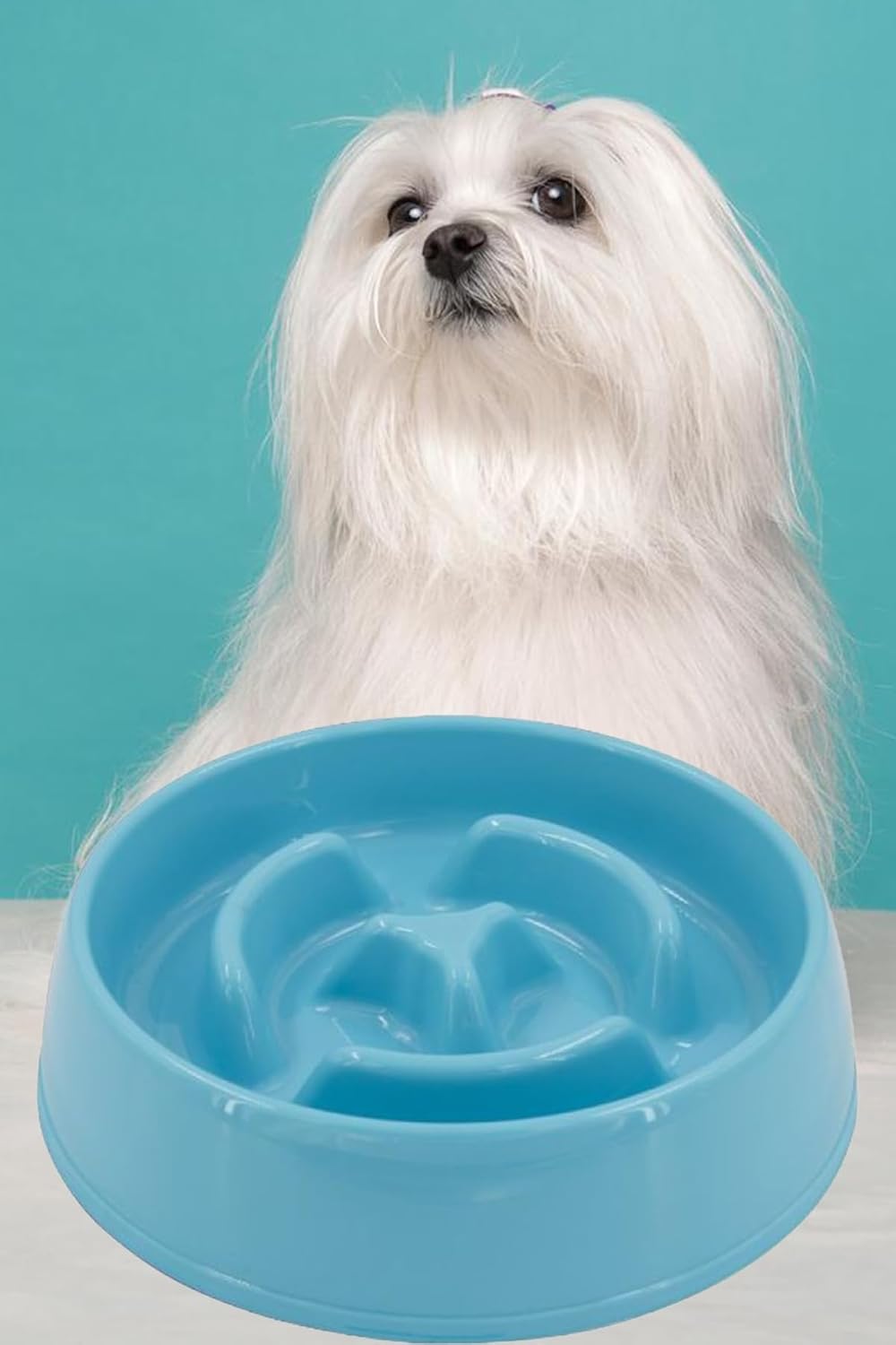 Mobee Evcil Hayvan Yavaş Mama Yeme Kabı Yavaş Besleyici Kedi Köpek Mama Kabı Büyük Boy 775 Ml. 1450