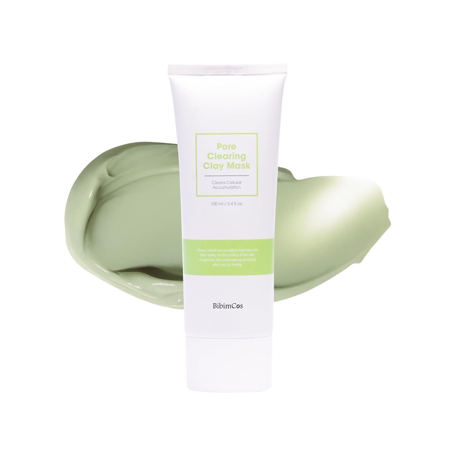 BibimCos Gözenek Temizleyici Kil Maskesi, Derinlemesine Temizleme, Sebum Kontrolü, Tüm Cilt Tipleri İçin Nemlendirici Formül, 100ml