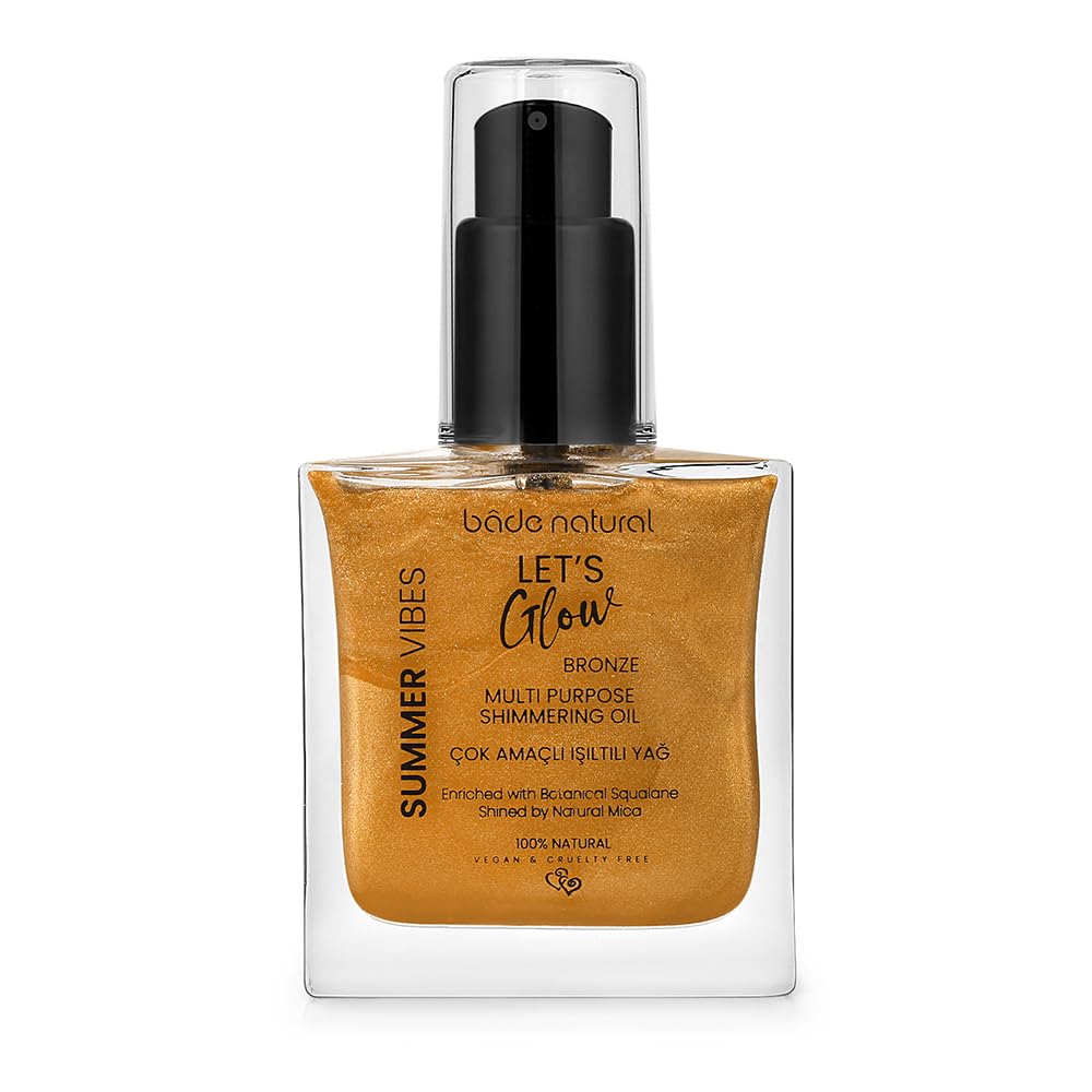 Bade Natural Işıltılı Yağ Bronze 50 ml Bitkisel Skualan İçerikli Çok Amaçlı Nemlendirici