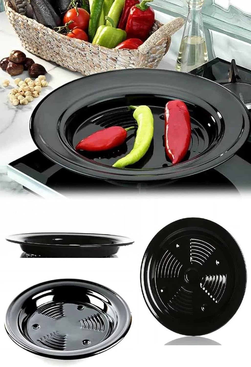 Orret Home Közmatik Emaye Közleme Tavası Patlıcan Biber Kestane Mısır (Kestanematik)