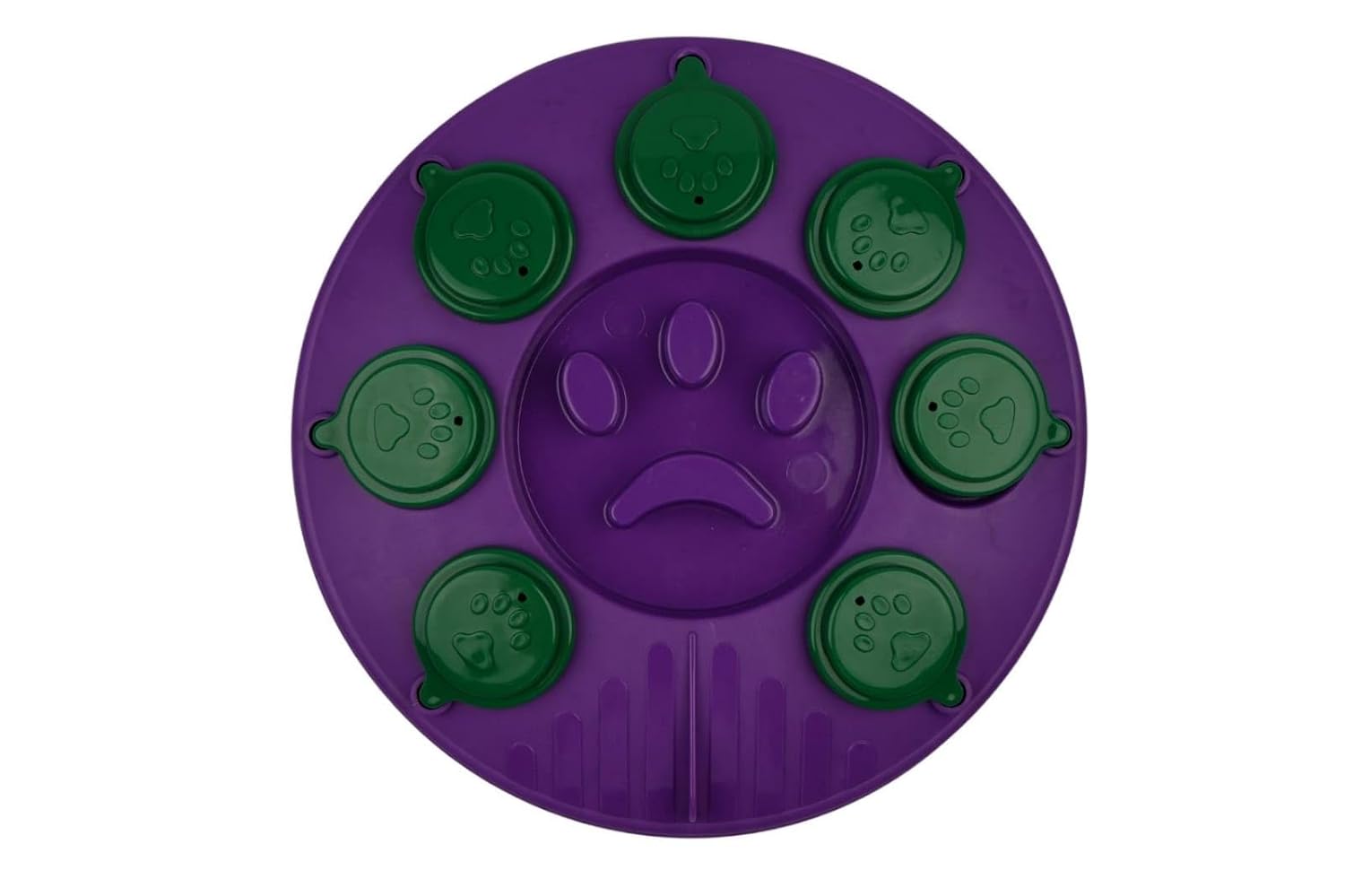 Glipet Kedi Köpek Bulmacası ve Yavaş Yeme Mama kabı Mor-Yeşil