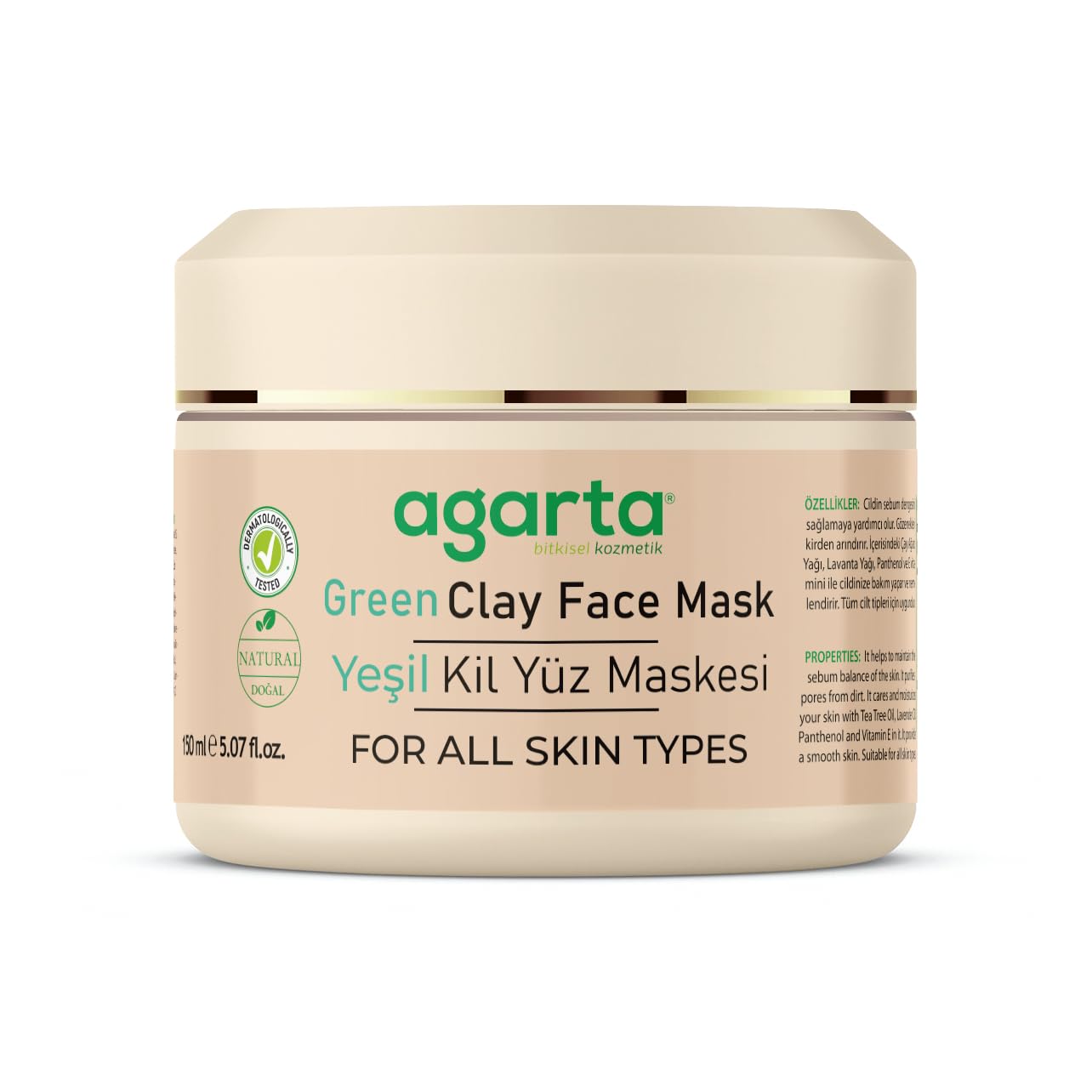 Agarta Doğal Yeşil Kil Maskesi 150 ml