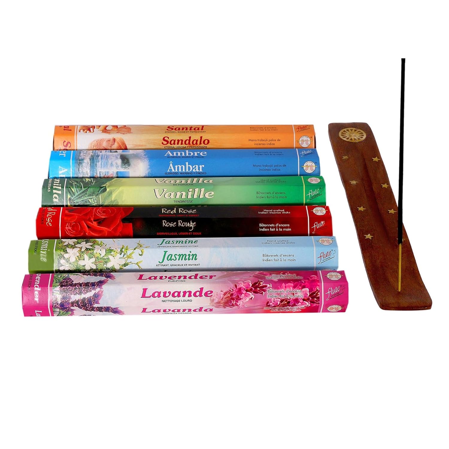 Flute çubuk tütsü seti, 6’lı karma tütsü seti 6x20 (120 çubuk)