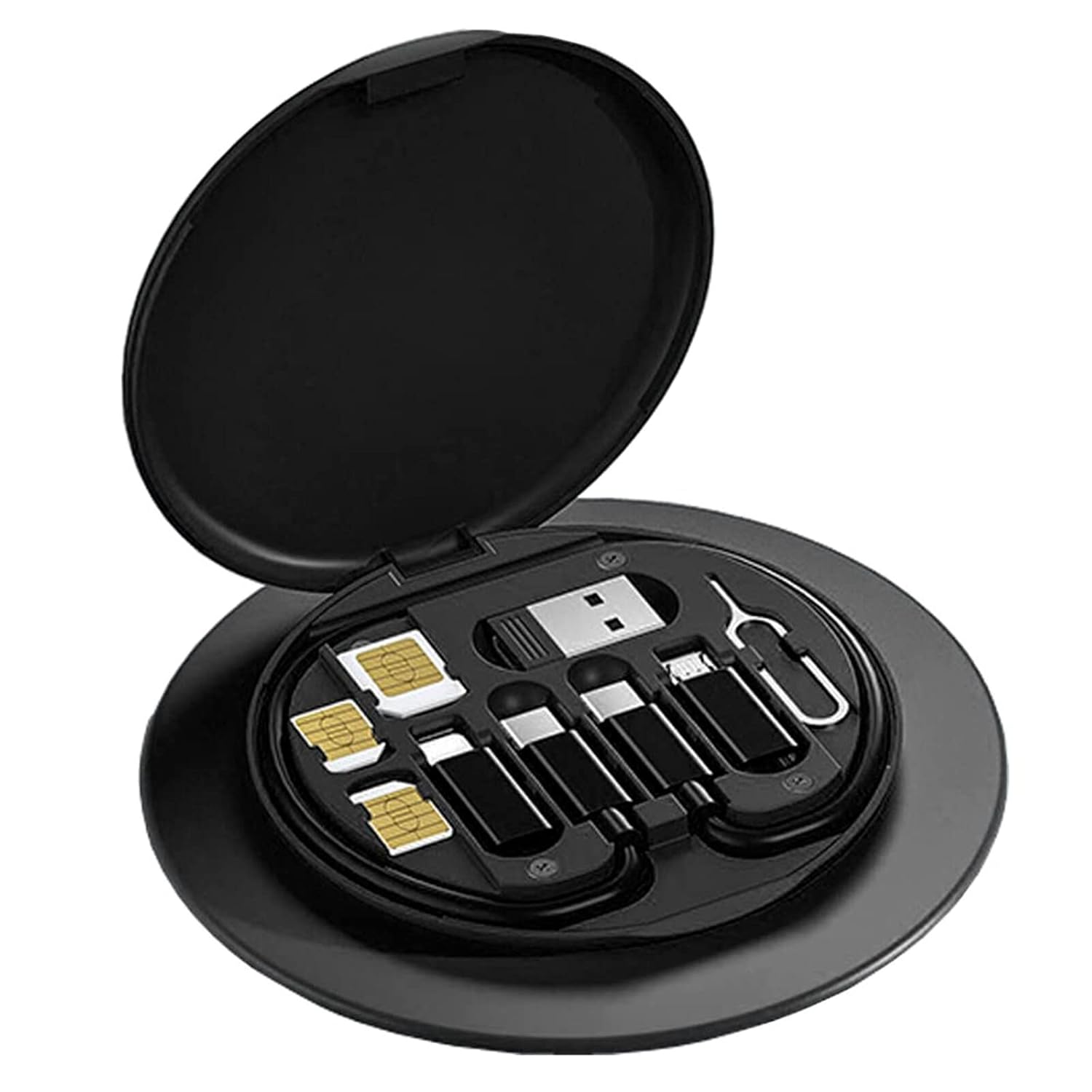 lifcasual USB Adaptör Kablosu Dönüştürme Saklama Kutusu Çok Ti Şarj tı Dönüştürücü Lightning Tip C M