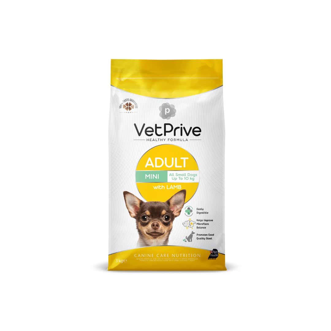 Vetprive Vet Prive Mini ve Küçük Irk Yetişkin Köpek Maması Kuzu Etli 3 Kg