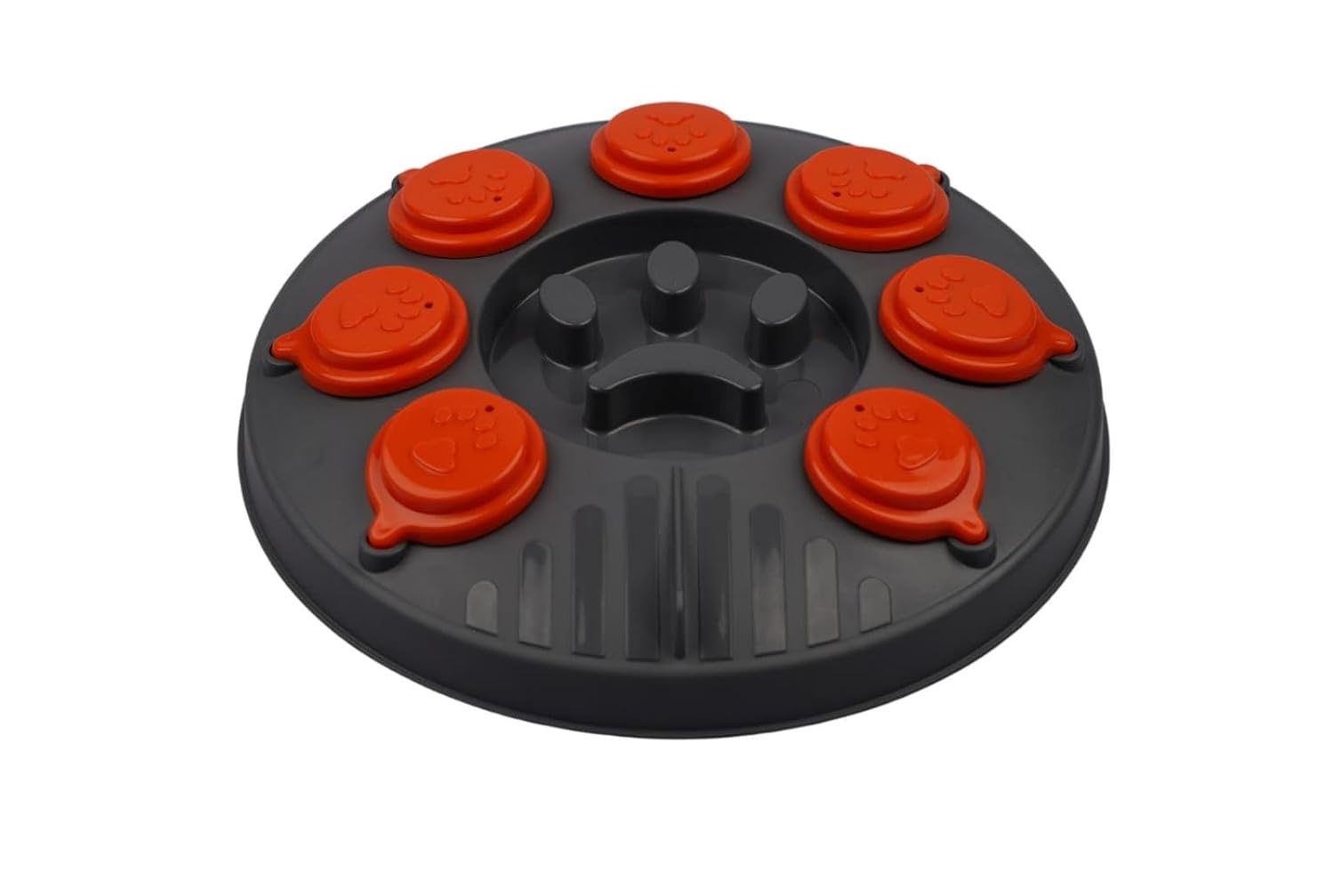 Glipet Kedi Köpek Bulmacası ve Yavaş Yeme Mama kabı Gri-Turuncu