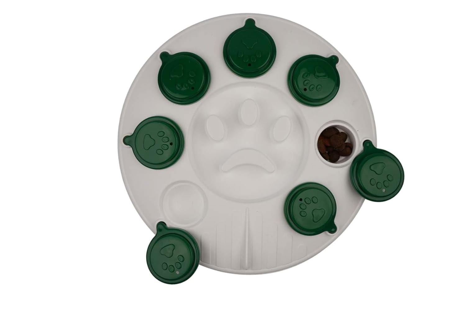 Glipet Kedi Köpek Bulmacası ve Yavaş Yeme Mama kabı Beyaz-mix