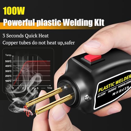 Valkyrie 100W Çantalı 600 Uçlu Plastik Kaynak Makinesi Araba Tampon LED Işıklı XCER-110