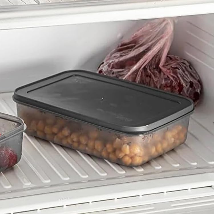 Deconox No Frost Silikon Yumuşak Kapalı Saklama Kabı Dondurucu ve Buzluk Saklama Kabı 1500ml, Kapaklı No Frost Saklama Kabı 1500Ml, Derin Dondurucu Saklama Kabı 1500Ml