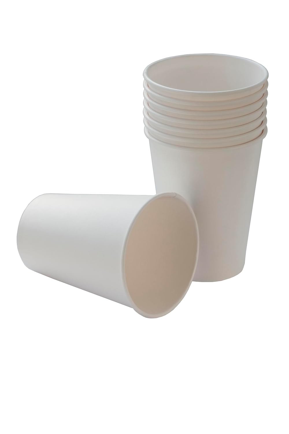 CUPTOYOU 12 oz beyaz tek kullanımlık karton bardak 300 ml, kahve, çay, ofis, ev ve parti kullanımı için bardaklar - 50'li paket