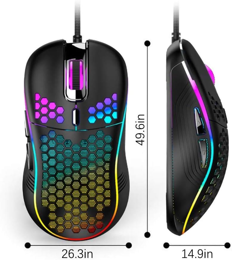 Valkyrie RGB Led Işıklı 6 Tuşlu 7200DPI Gaming Oyuncu Mouse Siyah
