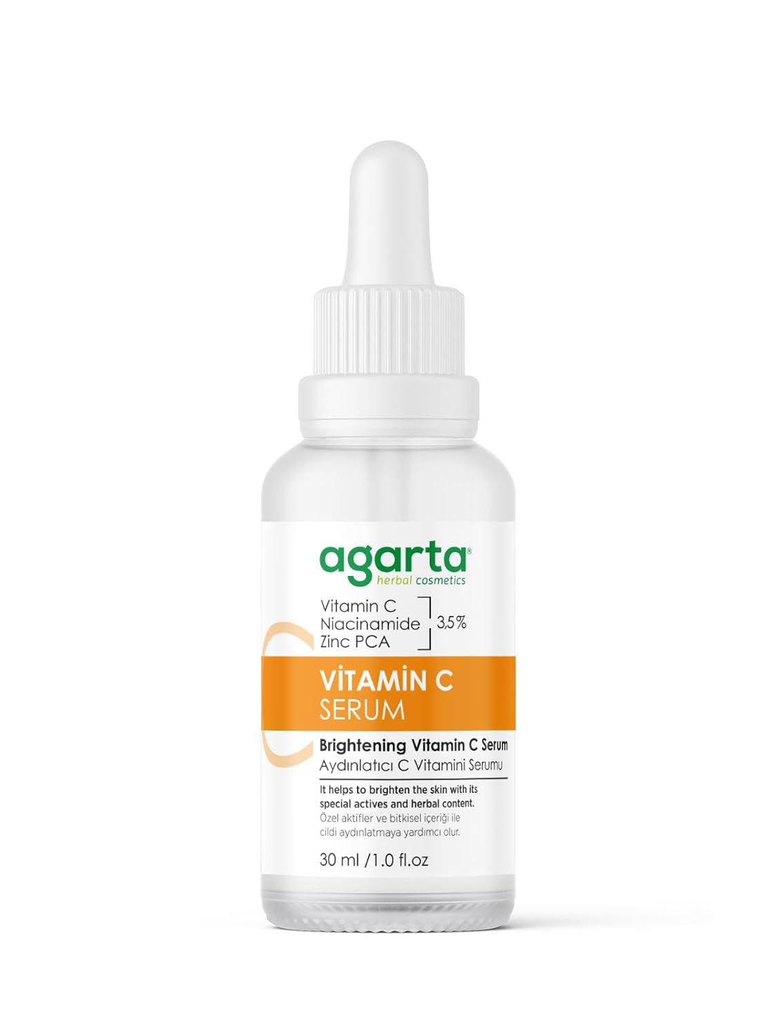 Agarta C Vitamini Serum Aydınlatıcı Koyu Leke Karşıtı (%3,5 Vitamin C, Niacinamide, Zinc PCA)