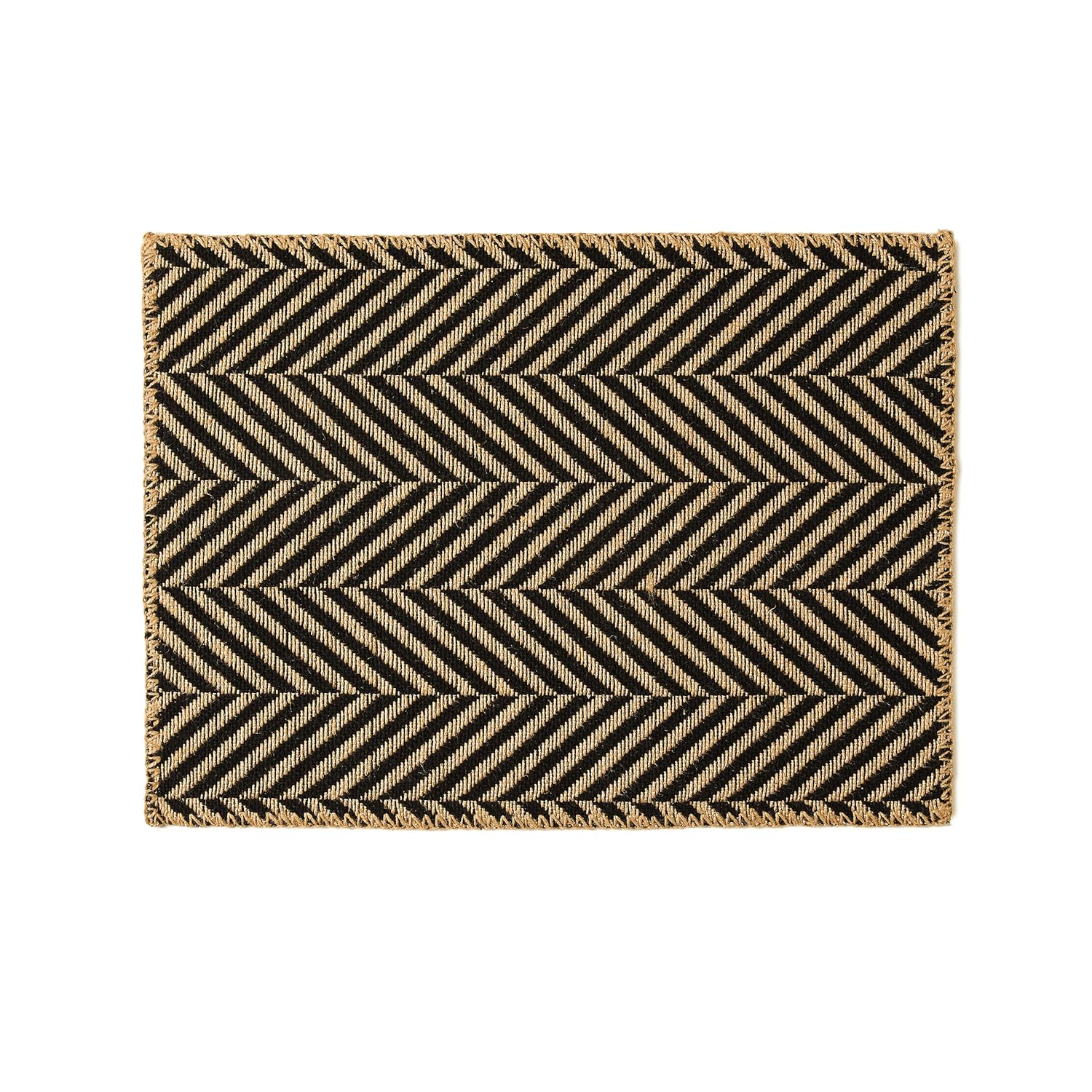 Ocean Home Textile Siyah Renk Balıksırtı Jüt Paspas 50 x 70 cm