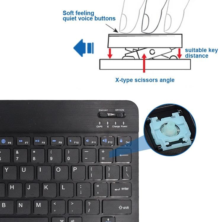 Valkyrie Bluetooth 10 inç Ios Windows Android Uyumlu Kablosuz Klavye - Türkçe - Şarjlı - Sessiz - Multimedia - Ultra İnce Siyah