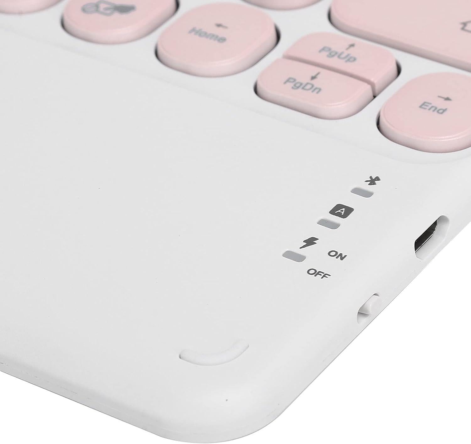 Valkyrie Kablosuz Touchpad Bluetooth Klavye - Ios Android Windows Uyumlu - TÜRKÇE Dil - Şarjlı - Ultra İnce - Type-C Giriş Pembe