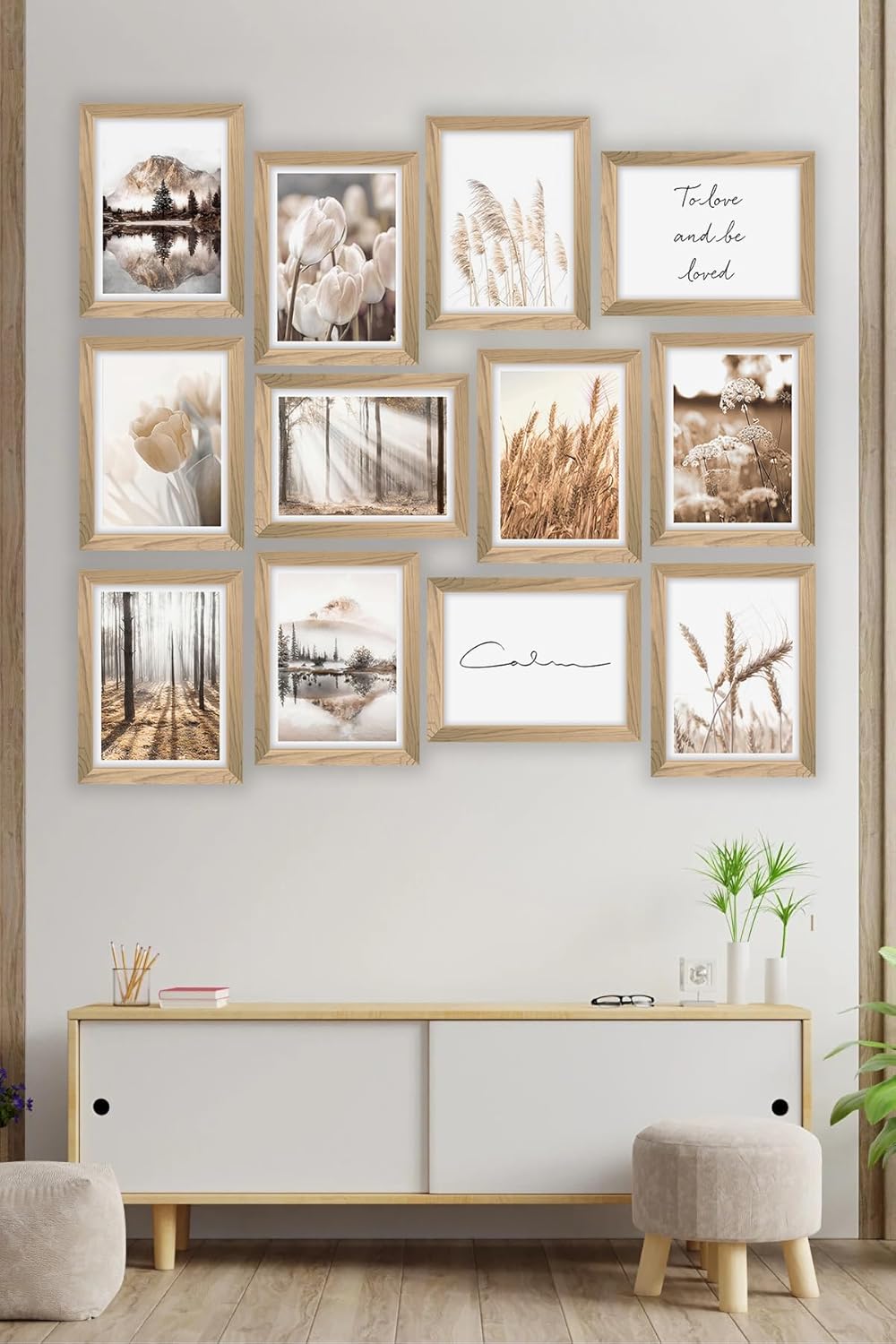 Artavessa 12 Parça Çerçeve Görünümlü Mdf Tablo Seti