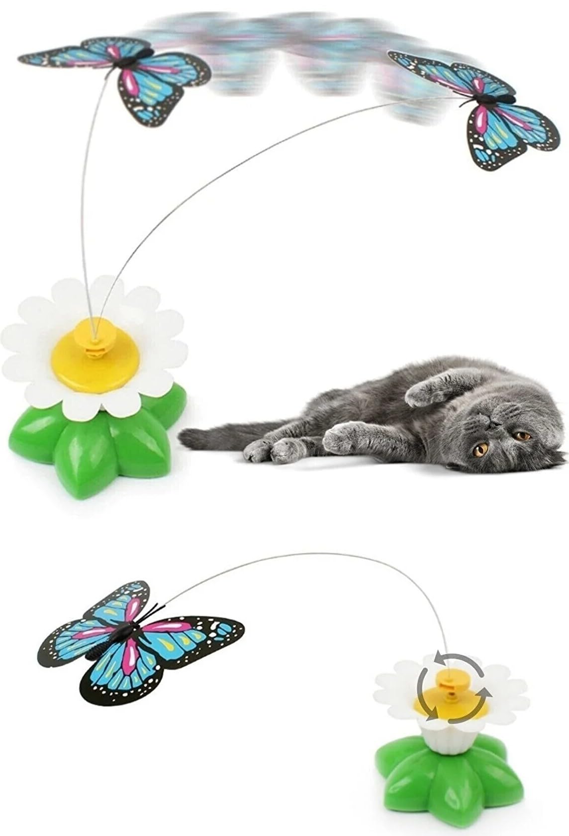 Kelebek Şeklinde Hareketli Kedi Oyuncağı