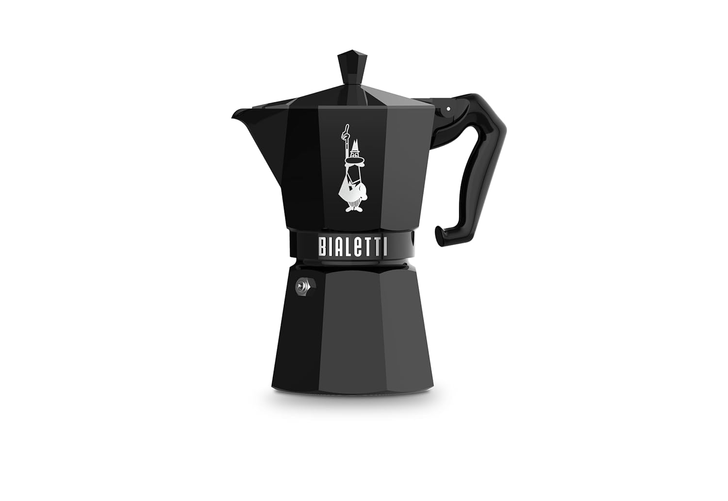 Bialetti - Moka Exclusive: 6 Cups Ocak Üstü Espresso Pişirici - 270ml - Siyah Renk - Alüminyum Gövde - Patentli Güvenlik Valfi - Tüm Ocak Türleri İçin Uygundur (İndüksiyon Hariç)