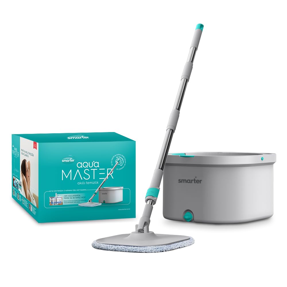 SMARTER AQUA MASTER TEMİZ & KİRLİ SUYU AYIRMA ÖZELLİĞİ OTOMATİK TEMİZLİK SETİ MOP PASPAS
