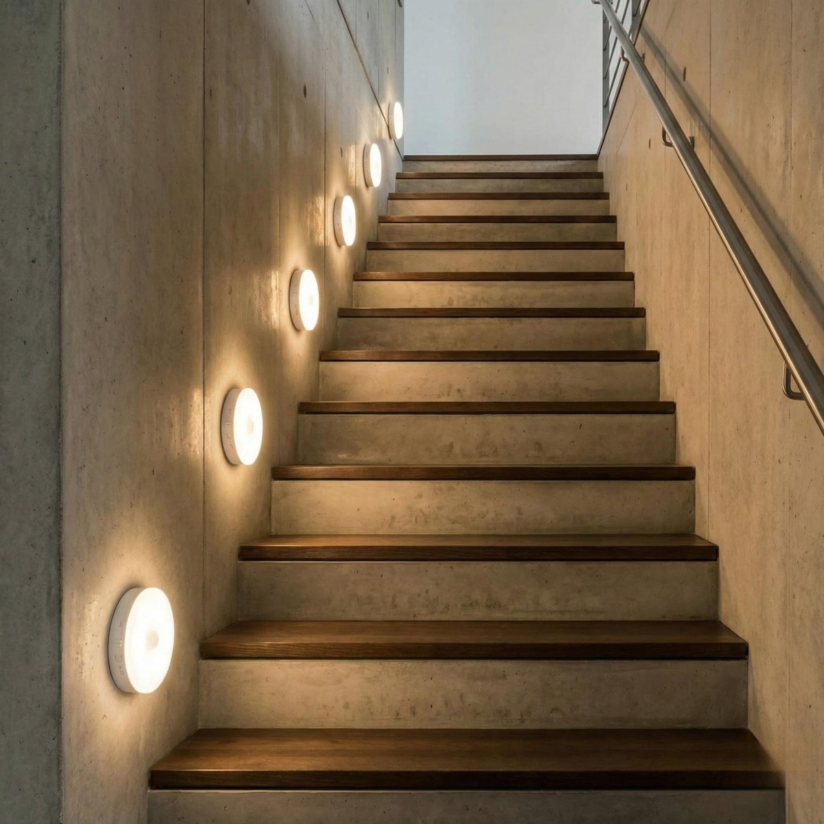 Amber LED Hareket Sensörlü Ledli Gece Lambası Şarj Edilebilir, Taşınabilir 4000k Günışığı (2 Adet)