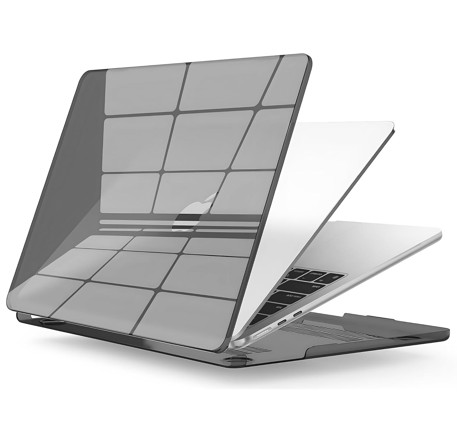 Minesk Macbook Pro M1 / M2 13'' İle Uyumlu Ultra Clear Super Şeffaf Koruyucu Kılıf (A1706/A1708/A1989/A2159/A2251/A2289/A2338) (Koyu Şeffaf)