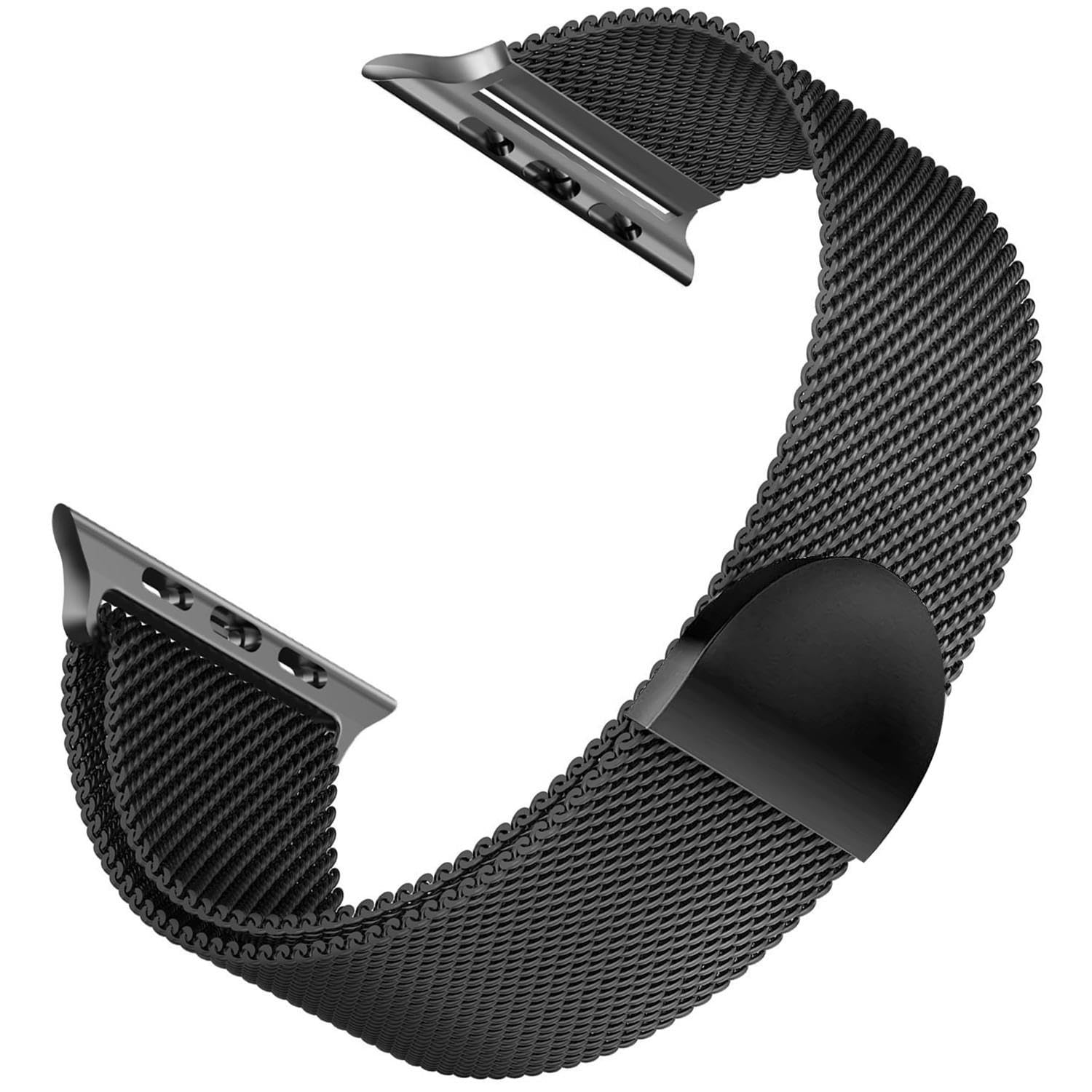 Microsonic Apple Watch Series 9 45mm için Kordon Luxe Metal Twist Siyah [Watch Series 9 45mm ile Uyumlu Kordon - Siyah]