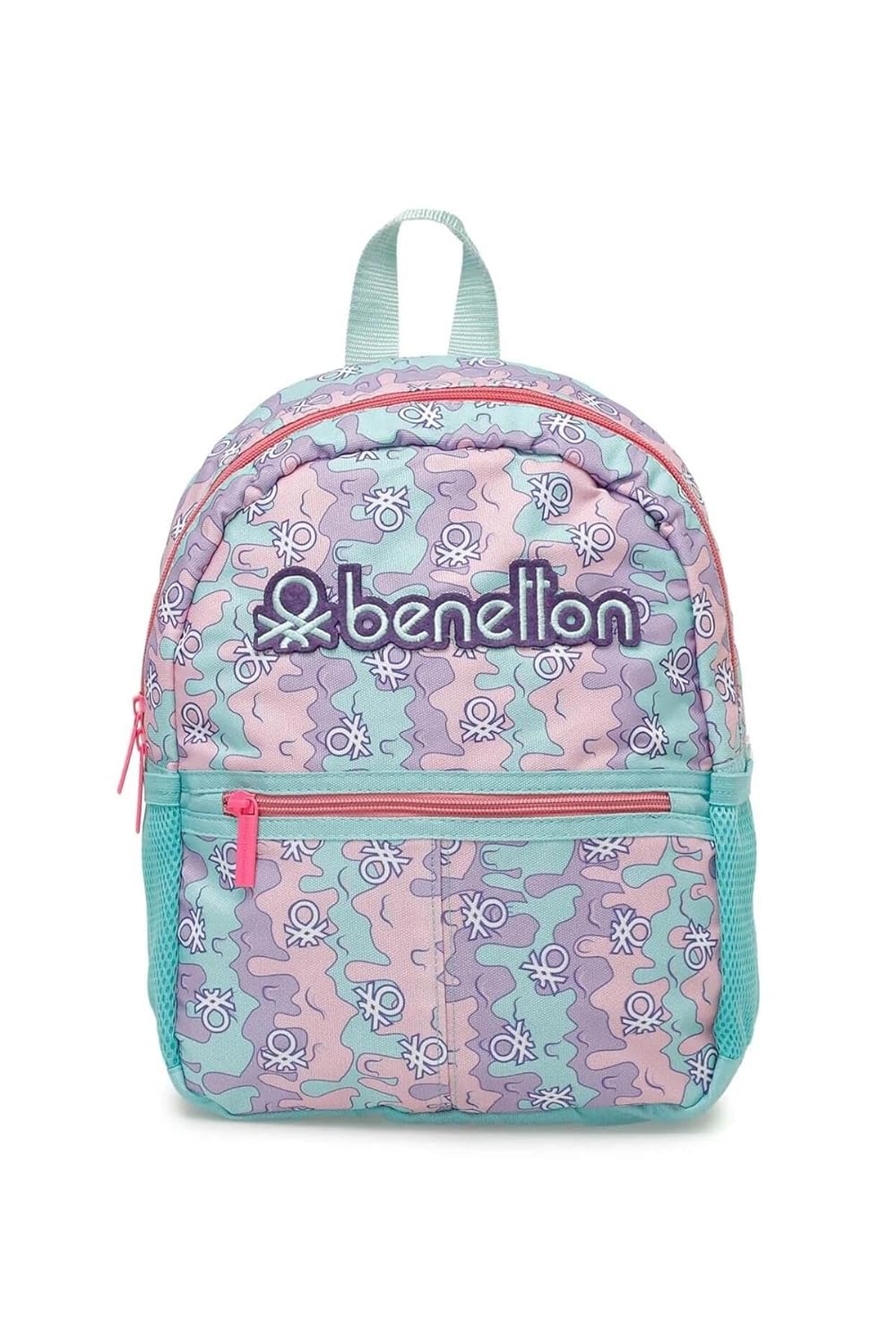 Benetton Kız Çocuk Pembe Logolu Anaokul Çantası