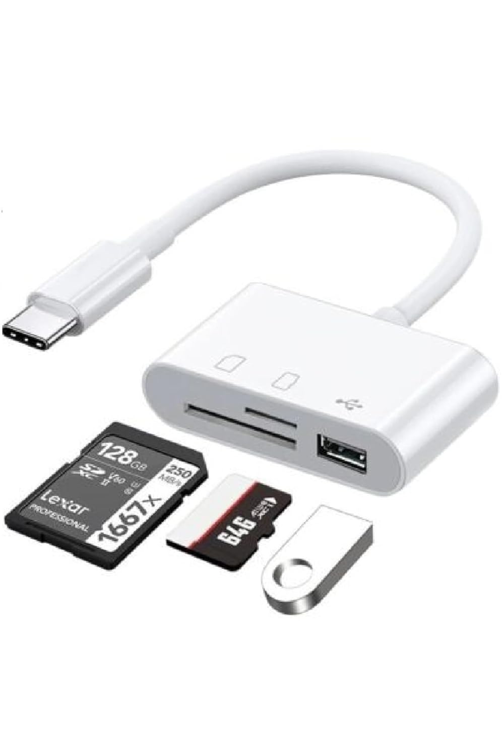 Alfais 5232 Usb Type C To Sd Microsd Tf Kart Okuyucu Usb 3in1 Çevirici Dönüştürücü Adaptör