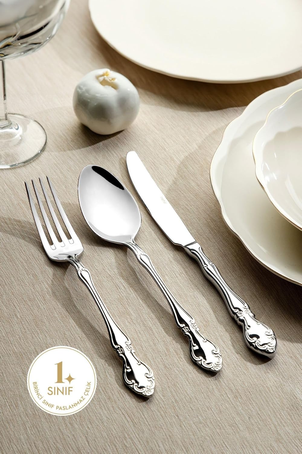 Nehir Adriana Sade 12 Kişilik 84 Parça Kutulu Çatal Kaşık Bıçak Takımı