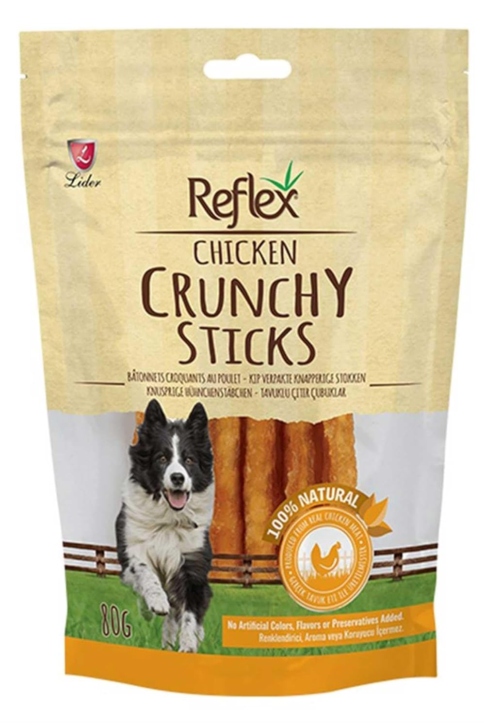 Reflex Crunchy Sticks Tavuklu Çıtır Köpek Ödül Çubukları 80 Gr