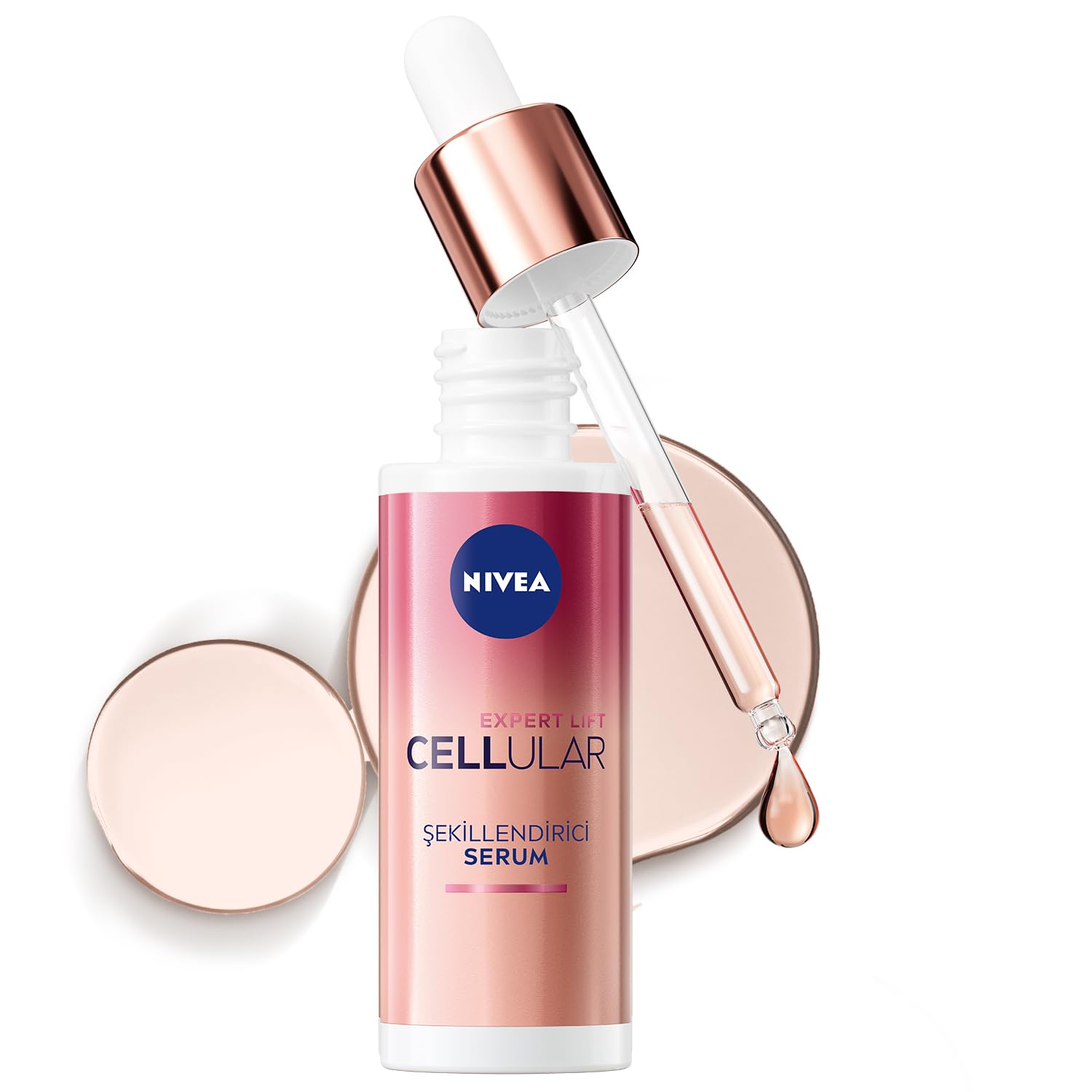 NIVEA Cellular Expert Lift Şekillendirici ve Sıkılaştırıcı Serum 30ml, Doğal Retinol Alternatifi Bakuchiol,Kırışıklık Karşıtı