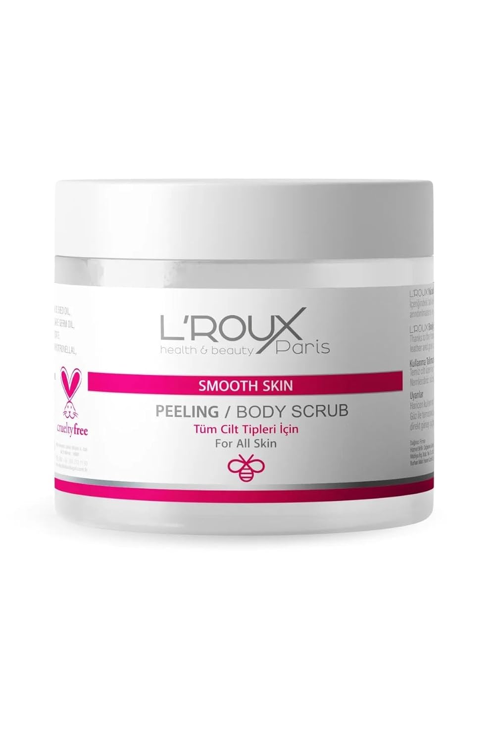 L'ROUX Arındırıcı Aydınlatıcı ve Besleyici Selülit Karşıtı Yoğun Nemlendirici Vücut Peelingi, 100ml