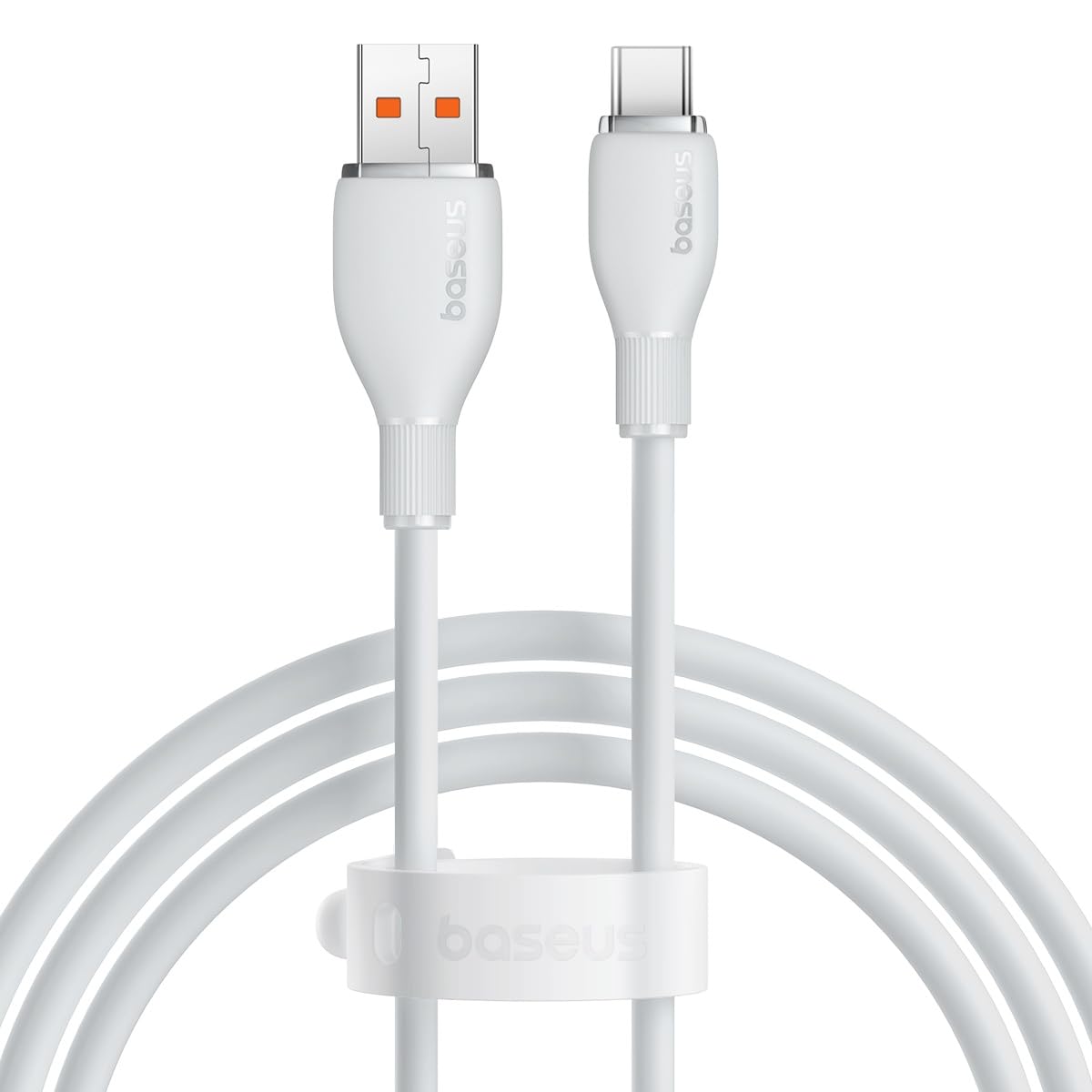 Baseus Pudding Hızlı Şarj Özellikli Type-C Kablo 100W, 1.2 Metre, Beyaz