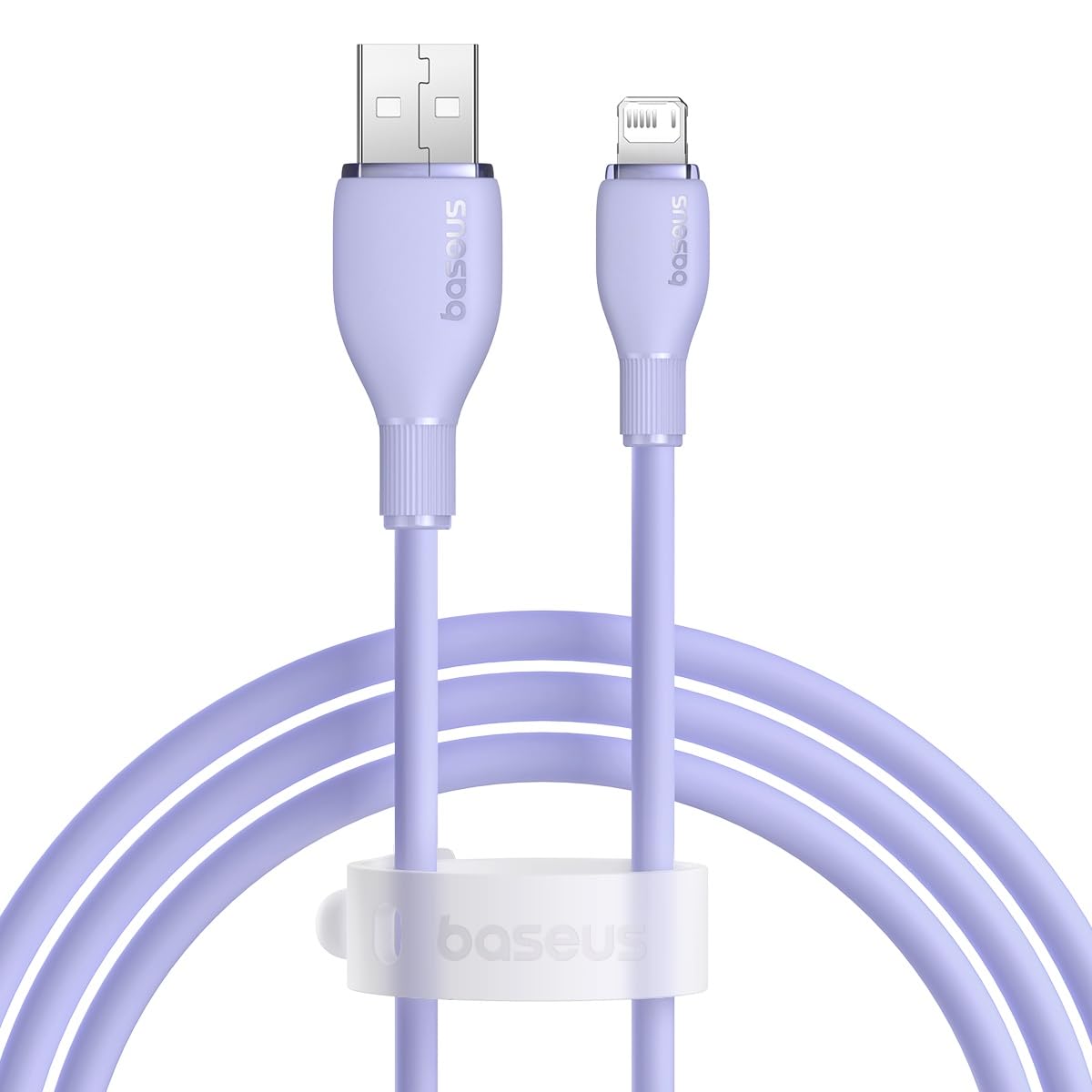 Baseus Pudding Hızlı Şarj Özellikli Lightning Kablo 2.4A 1.2 Metre, Mor