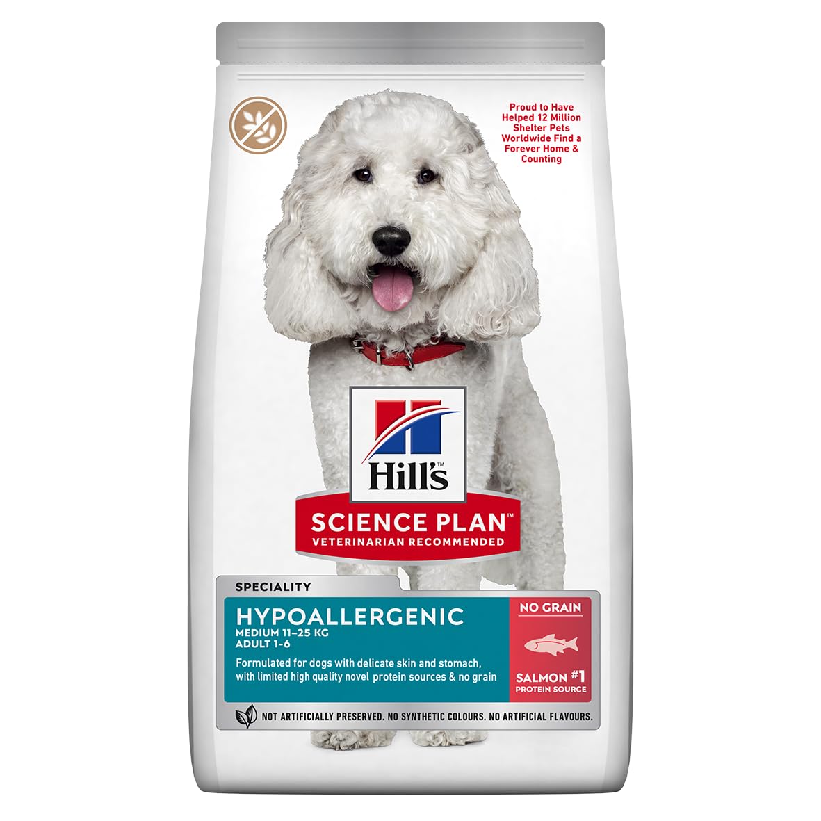 Hill's Science Plan Hypo-Allergenic Somonlu Orta Irk Yetişkin Köpek Maması 2.5 Kg