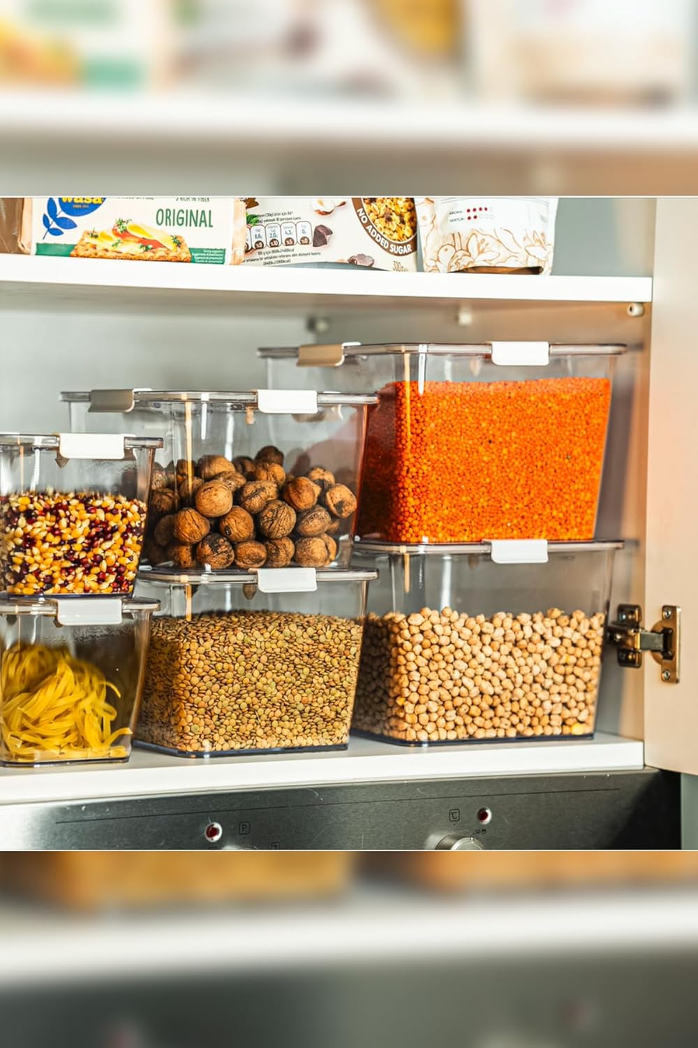 Selka Home - Lavin 2 Litre Açık Gri Saklama Kabı