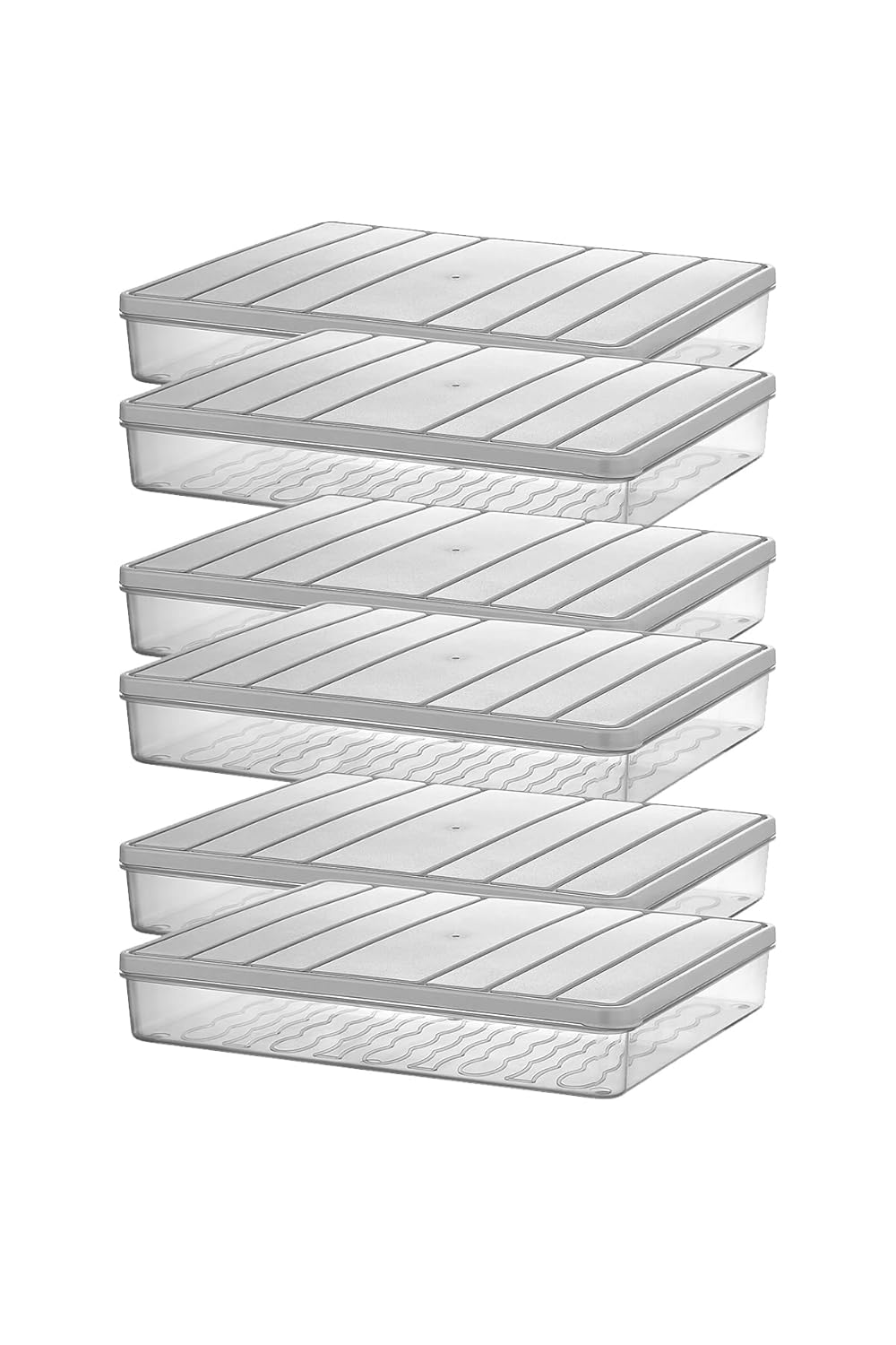 Selka Home - Nora 6'lı 2.5 Litre Büyük Boy Ekru Saklama Kabı