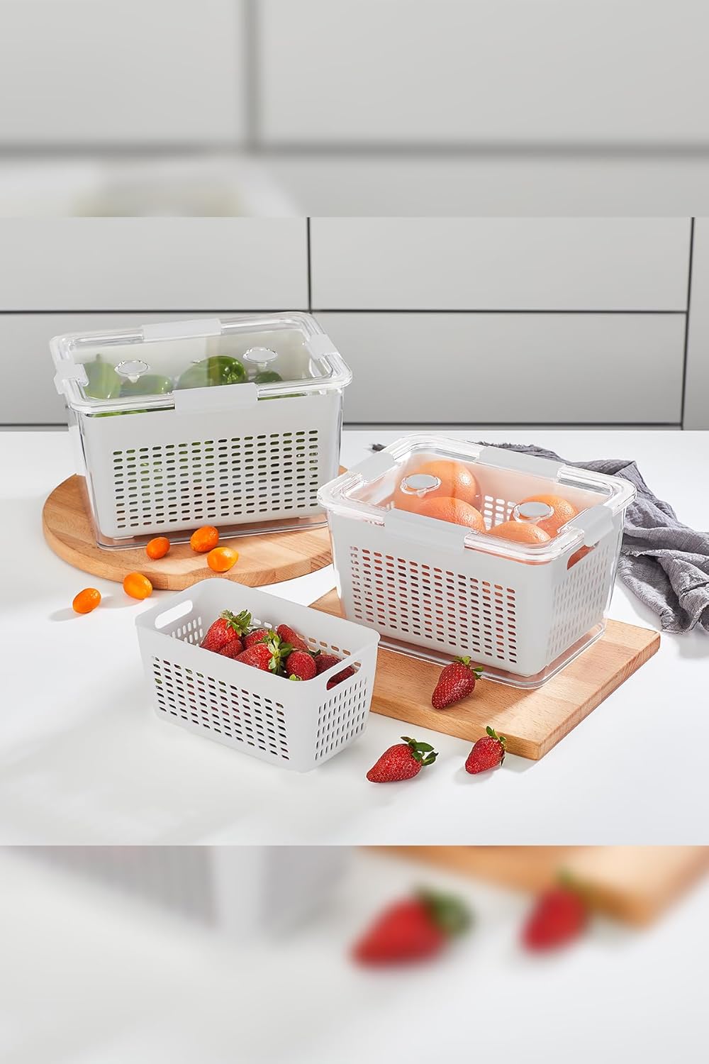 Selka Home - Lavin 4 Litre Açık Gri Saklama Kabı