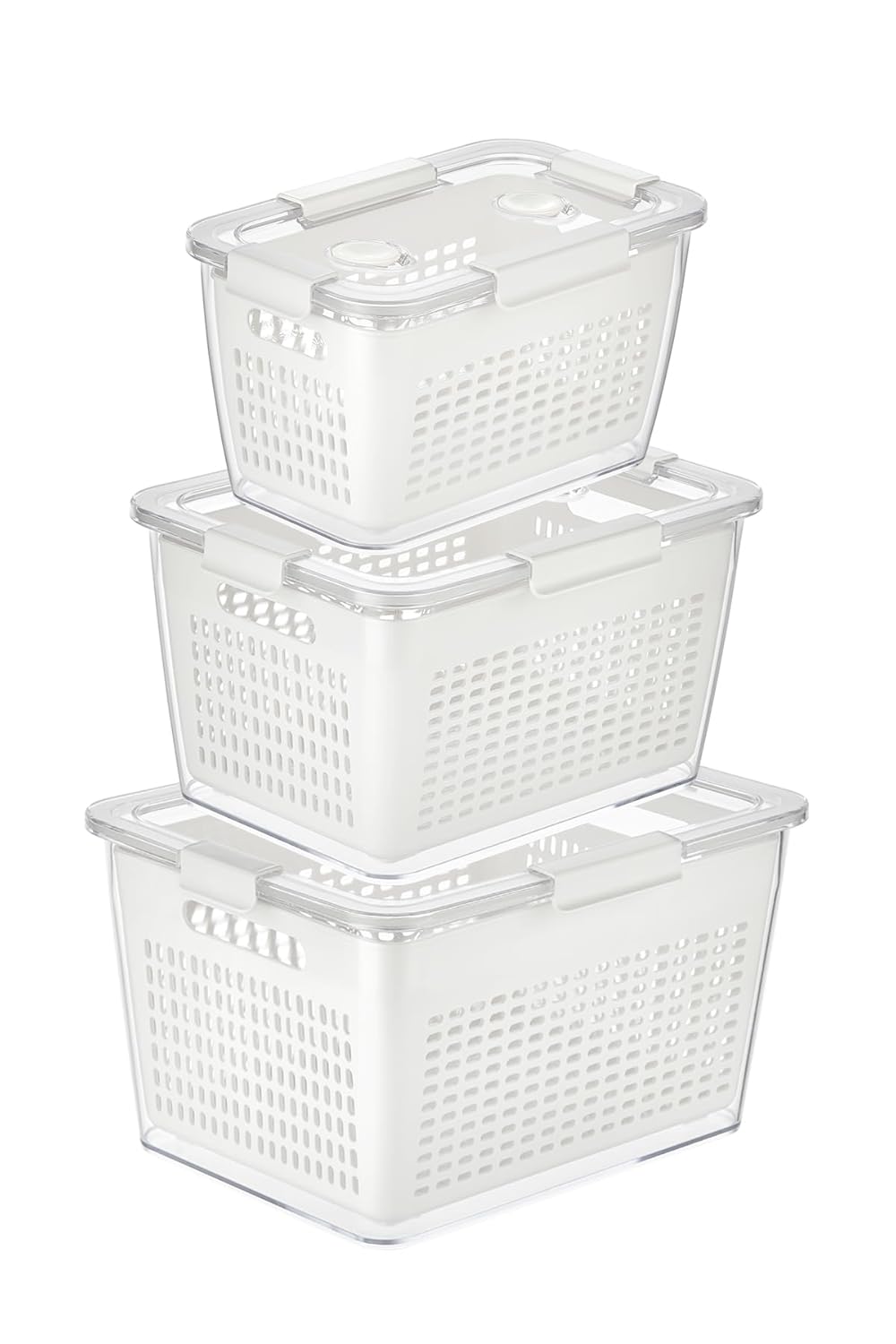 Selka Home - Lavin 2-4-7 Litre Ekru Saklama Kabı