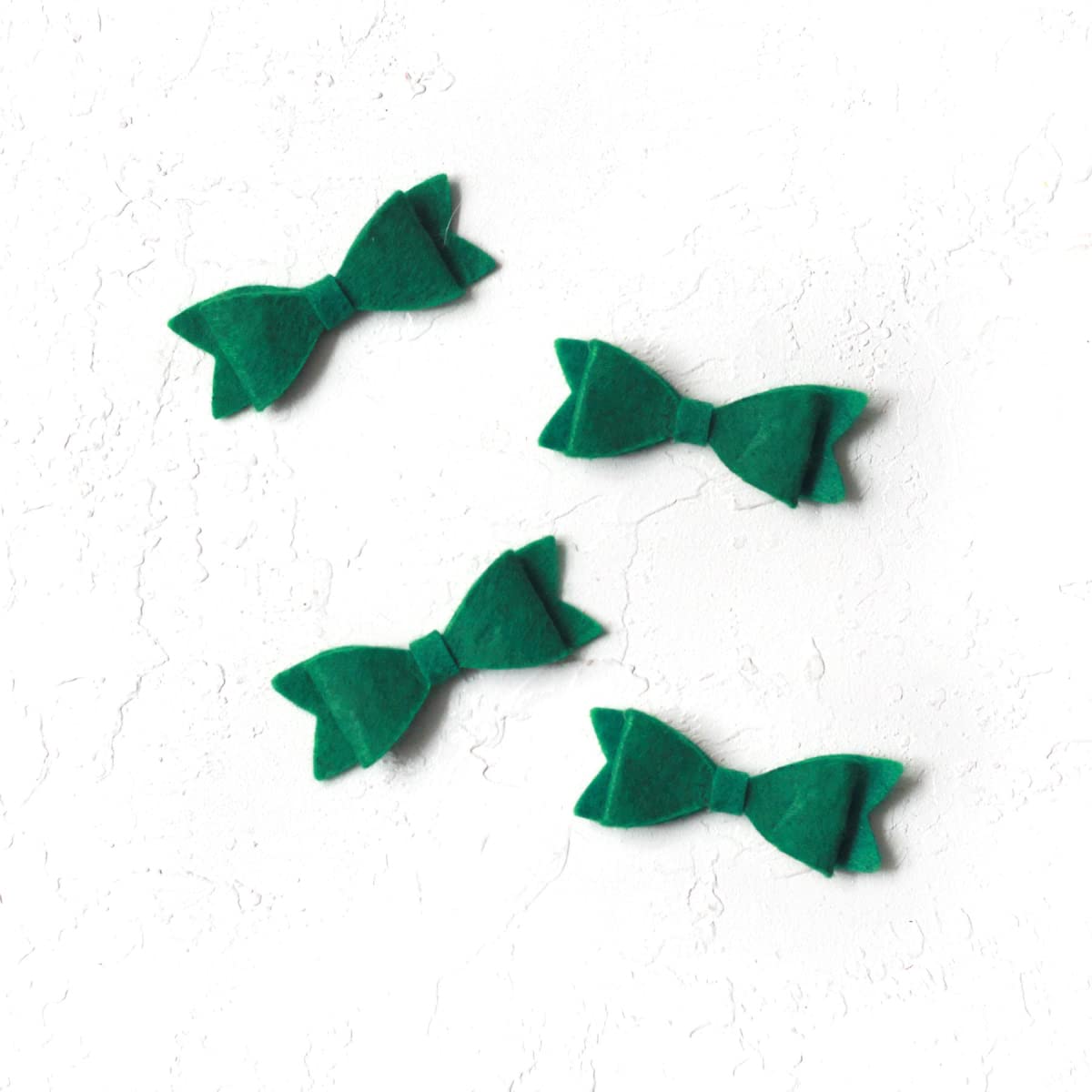 Keçe motif, fiyonk Yeşil (4 adet)