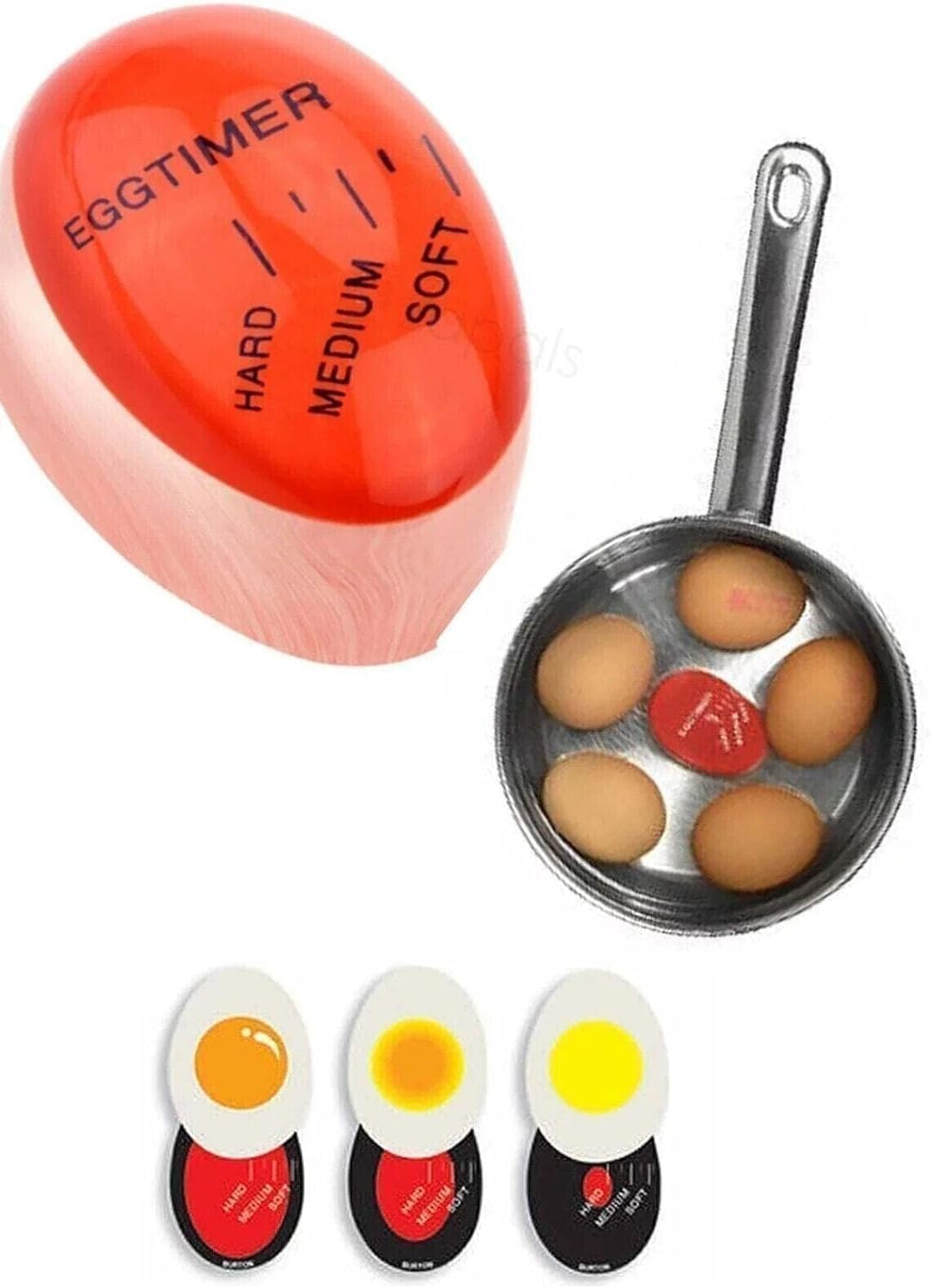 Orret Home Yumurta Zamanlayıcı Dublör Yumurta Egg Timer, Yumurta Pişirme Zamanlayıcısı Yumurta Pişirme Göstergesi